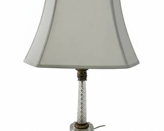 Vintage Waterford Crystal Table Lamp with Brass Accents