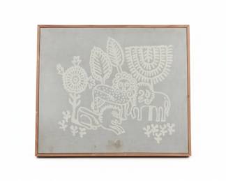 Folk Art Textile Panel  Warli Style