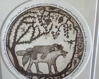 Jon Bok Ravenous Wolves Etching second image