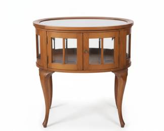 Vintage Oval Drinks Cabinet Side Table