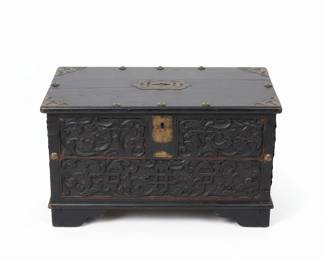 Antique Chinese Carved Camphor Wood Chest