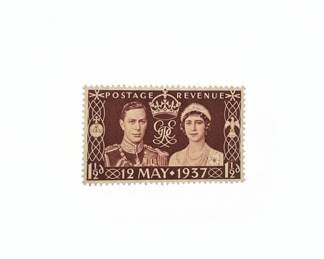 King George VI and Queen Elizabeth Coronation Stamp d