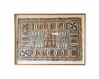 Fijian Masi Barkcloth Art