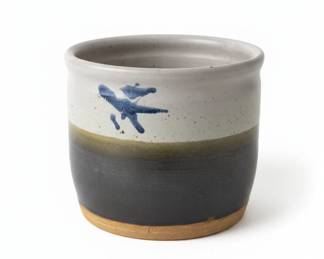 HandPainted Ceramic Planter with Artist Signature TR by Rachel Thieme