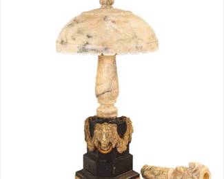 Italian Alabaster Lamp by P. del Lungo