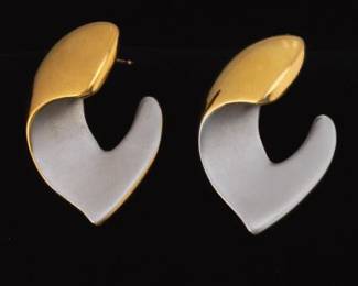 14K Tuotone Earrings