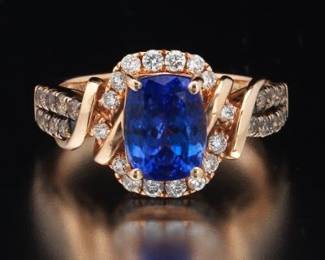 14K LeVian Tanzanite and Diamond Ring