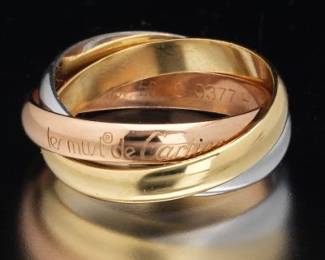 Les Must de Cartier 18K TriColor Gold Trinity Rolling Bands 