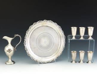 Continental .800 Silver Eight Piece Cordial Set