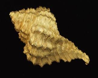 Kurt Wayne 18K Gold Seashell Brooch 