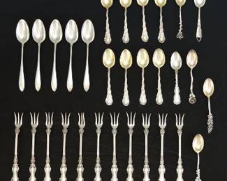 Sterling Demitasse Spoons and Cocktail Forks