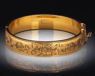 HAYWARD Victorian Style Gold Filled Bangle 