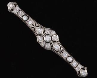 Platinum and Diamond Circa 1915 Brooch