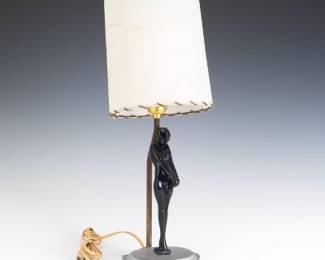 Frankart Figural Cast Metal Lamp