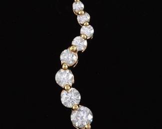14K Yellow Gold 3.61 Carat Diamond Pendant