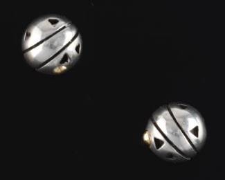 John Atencio 18K and Sterling Solar Earrings