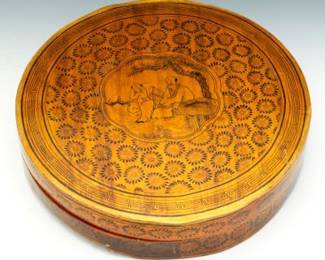 Chinese Canton Enamel on Copper Table Service with Fitted Lacquer Box 