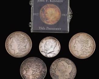 Morgan Silver Dollars and 90 Kennedy Halves