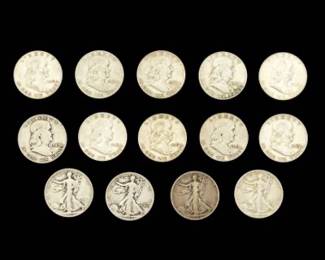 US 90 Franklin and Walking Liberty Half Dollars Business Strikes