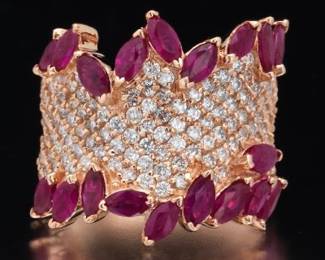 EFFY Gold, Diamond and Ruby Ring