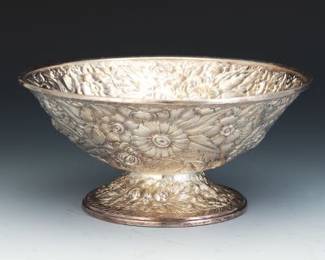 E. G. Webster  Son. Antique Silver Plated Repousse Bowl 