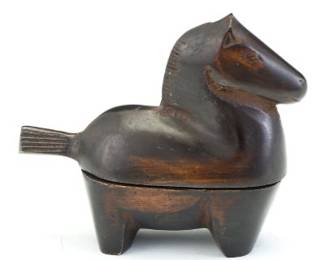Japanese Patinated Bronze Horse Okimono Cabinet Container, Specially Made for GUMPS 