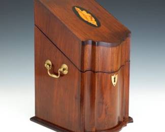 George III Style Mahogany Knife Box