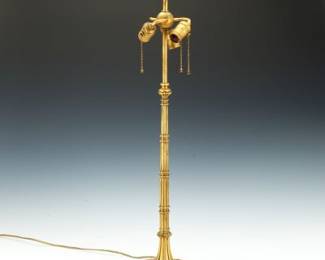 Reeded Gilt Brass Lamp