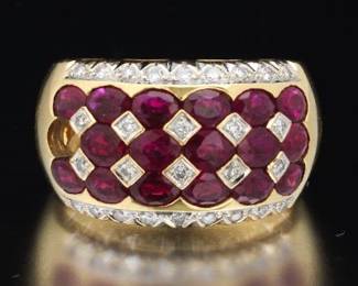 LeVian 18K Gold, Ruby and Diamond Ring 