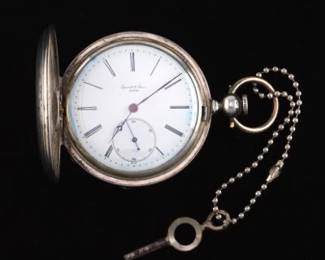 Swiss .800 Silver Hunters Case Pocket Watch