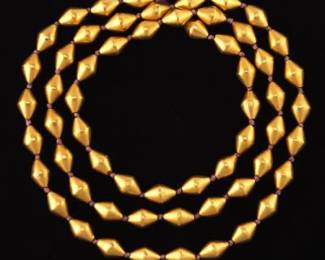 Indian High Karat Gold Foil Wrapped Beads