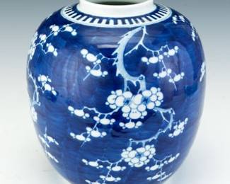 Chinese Blue and White Porcelain Ginger Jar 