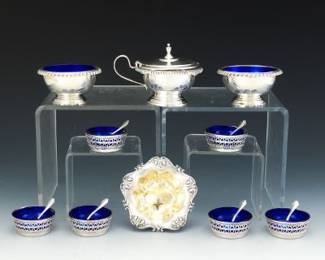 Antique Silver Condiment Service Collection