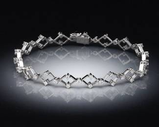 18K White Gold Diamond Bracelet