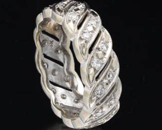 Ladies Gold and Diamond Band 