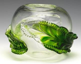 Italian Art Glass Leaf Bowl