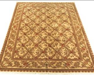 Tabriz All Over Floral Lattice Design Carpet