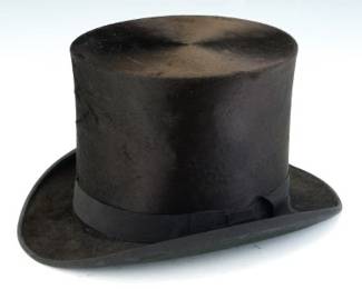 Gentlemens Gilded Age Custom Made Top Hat, Anewalt, Allentown, PA 