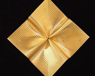 Tiffany  Co. Vintage 18K Gold Abstract Pin Brooch 