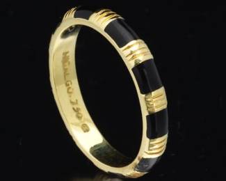 18K Albert Hidalgo Enameled Band
