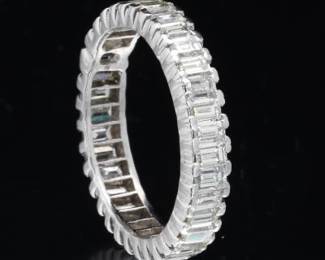 Ladies 18K Gold and Diamond Eternity Band 