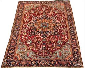 Heriz Near Antique Carpet, ca. 1940s