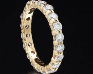 Ladies Gold and Diamond Eternity Band 