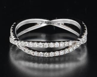 Ladies Gold and Diamond Serpentine Eternity Band 