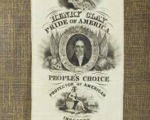 Henry Clay 1844 Presidential Campaign Silk Ribbon, Framed