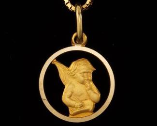 14K Pendant On a Gold Chain