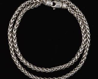 David Yurman Sterling Silver Braided Chain 