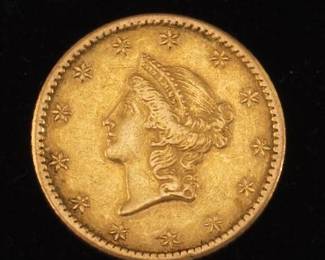 1849 $1 Type I Gold Series Minted 1849  1854
