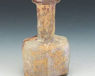 Roman Period Judaica Vase With Menorah and Jewish Objects 