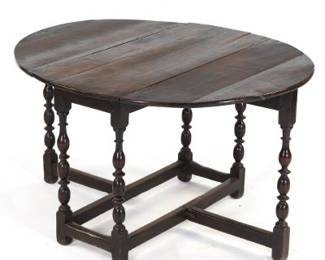 English Oak Gate Leg Table, 18th Century